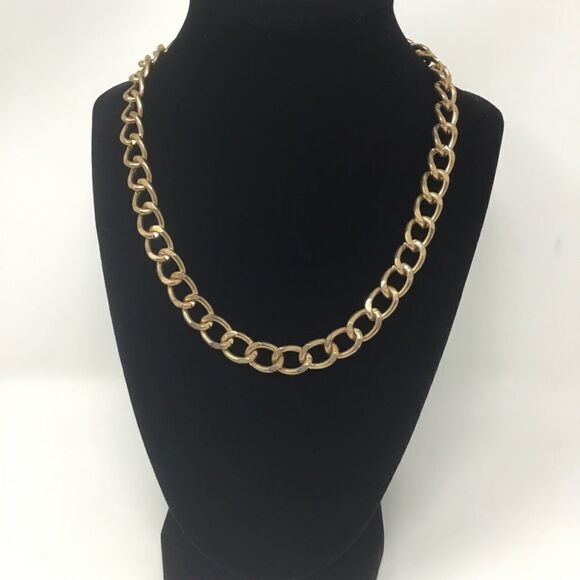 Gold Plated Chain Link Necklace (G2) - Picture 1 of 6